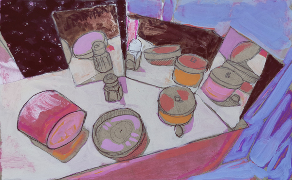 Invariant 5 - 21x30 - tempera